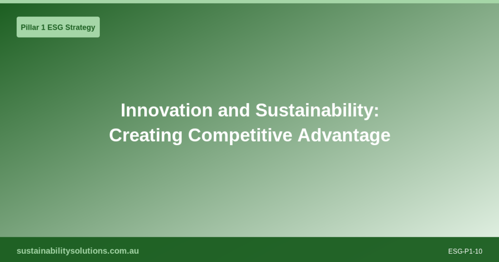 ESG for SMEs in Australia: A Practical Getting-Started Guide